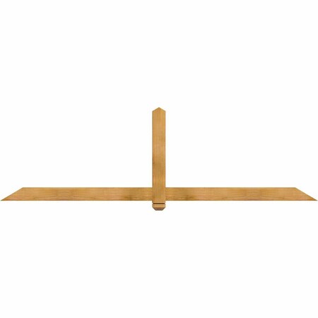 Ekena Millwork Eugene Rough Sawn Timber Gable Bracket, Western Red Cedar, 96"W x 28"H x 2"D x 4"F, 7/12 Pitch GBW096X28X0204EUG00RWR